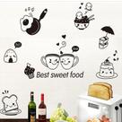 Adesivos de parede Cartoon Sweet Food Coffee Cup Bread Egg P