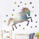 Adesivos de parede Cartoon Unicorn Magical Galaxy PVC 30x70cm