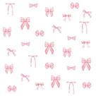 Adesivos de parede CasaPopz Bow Coquette Pink Heart x84