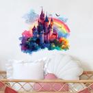 Adesivos de Parede Castelo 2 Folhas Colorido Arco-Íris PVC 51x49 cm Adesivos de Parede Castelo 2 Folhas Colorido Arco-Íris PVC 51x49 cm