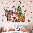 Adesivos de parede Christmas Santa Claus Reindeer Fox 60x40cm Adesivos de parede Christmas Santa Claus Reindeer Fox 60x40cm