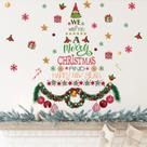 Adesivos de parede Christmas Tree Quote Garland Baubles Stars