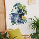 Adesivos de parede Creative Abstract Floral Portrait 40x50cm
