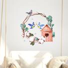 Adesivos de parede Creative Birdcage Love Birds Cotton F PVC Adesivos de parede Creative Birdcage Love Birds Cotton F PVC