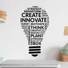Adesivos de parede Creative Light Bulb Motivational Quote 30x50cm