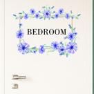 Adesivos de parede Creative Purple Floral, PVC, removíveis para quarto Adesivos de parede Creative Purple Floral, PVC, removíveis para quarto