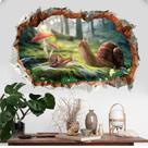 Adesivos de parede Creative Snail Forest 3D Broken Wall Decalques Adesivos de parede Creative Snail Forest 3D Broken Wall Decalques