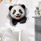 Adesivos de parede Cute Panda 3D Animal Decalques 30x30cm PVC