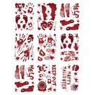Adesivos de parede de Halloween DUJAA Bloody Handprint Footprint