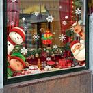 Adesivos De Parede De Natal, 82 Peças, Faça Você Mesmo, Murais De Papai Noel, Decalques Festivos,