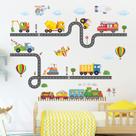 Adesivos de parede DECOWALL Construction Transportation for Kids
