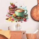 Adesivos de parede Delicious Sweet Dessert Tea Time PVC 29,5 x 29,5 cm