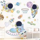 Adesivos de parede DILIBRA Astronaut Planet Space Walk para crianças Adesivos de parede DILIBRA Astronaut Planet Space Walk para crianças