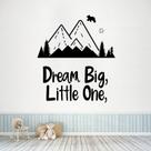 Adesivos de parede Dream Big, Little One Mountain PVC 57x51cm Adesivos de parede Dream Big, Little One Mountain PVC 57x51cm