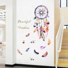 Adesivos de parede Dreamcatcher Feather Boho Style PVC 30x90cm