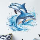 Adesivos de parede em aquarela Dolphin PVC Wallpaper 28x29,5 cm Adesivos de parede em aquarela Dolphin PVC Wallpaper 28x29,5 cm