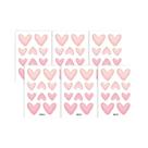 Adesivos De Parede Em Forma De Coração Rosa Suave 60 Peças Impermeáveis Removíveis Em PVC Para