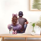 Adesivos de parede em PVC autoadesivos para pai e filha Adesivos de parede em PVC autoadesivos para pai e filha