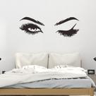 Adesivos de parede Eyes PVC Self-Adhesive Eyelash Wink 20x57cm