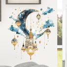 Adesivos de parede Fantasy Moon Castle Hanging Lanterns 40x40cm