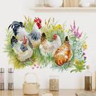 Adesivos de parede Farmhouse Chicken, decalque de PVC, 40x60cm, removível