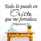 Adesivos de parede Filipenses 4:13 Versículo Bíblico PVC 46x70cm