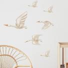 Adesivos de parede Flying Swan Elegant Bird PVC 40x60cm removíveis