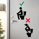 Adesivos de parede Funny Toilet Sign Decalques impermeáveis