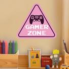 Adesivos de parede Gamer Zone Pink Triangle Game Controller Adesivos de parede Gamer Zone Pink Triangle Game Controller