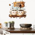Adesivos de parede Good Morning Coffee Cups PVC 28,5 x 28,5 cm