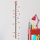 Adesivos de parede Growth Chart Heart Height Ruler 50x200cm PVC