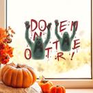 Adesivos de parede Halloween Scary Ghost Do Not Enter PVC 29x38cm