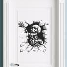 Adesivos de parede Halloween Skeleton Broken Wall Art Decalques