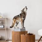 Adesivos de parede Howling Wolf Realistic Animal Design 59x40cm