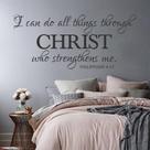 Adesivos de parede Inspirational Christian I Can Do All Things Adesivos de parede Inspirational Christian I Can Do All Things