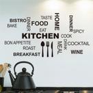 Adesivos de parede Kitchen Quote papel de parede impermeável