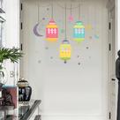 Adesivos de parede Lanterna colorida Moon and Stars PVC 30x30cm