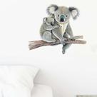 Adesivos de parede Lindo Coala Bear Mãe e Bebê em PVC 32x28cm