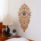 Adesivos de parede Mandala Eye Spiritual Pattern PVC 30x60cm