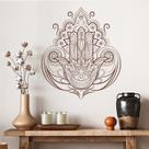 Adesivos de parede Mandala Hamsa Hand Vintage Ethnic Style Adesivos de parede Mandala Hamsa Hand Vintage Ethnic Style