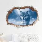 Adesivos de parede Moonlit Wolf Breaking Decalque de parede 50x70cm