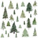 Adesivos de parede MOSITU Watercolor Pine Tree para quarto de crianças