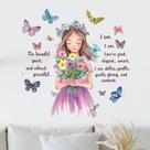 Adesivos de parede Motivational Butterfly Girl 40x60cm PVC