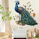 Adesivos de parede Peacock Colorful Cartoon Animal Art Decalques Adesivos de parede Peacock Colorful Cartoon Animal Art Decalques
