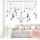 Adesivos de parede pendurados em PVC Crystal Bohemian Moon Tassel