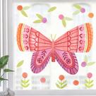 Adesivos de parede Pink Butterfly Floral Pattern PVC 30x90cm