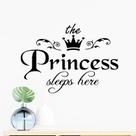 Adesivos de parede Princess Sleeps Here Crown PVC 30x42cm