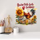Adesivos de parede Quaint Little Farmhouse Rooster Sunflower 29x30cm Adesivos de parede Quaint Little Farmhouse Rooster Sunflower 29x30cm