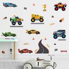 Adesivos de parede Race Car Cartoon Vehicle impermeável em PVC Adesivos de parede Race Car Cartoon Vehicle impermeável em PVC