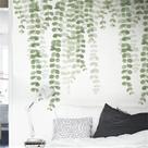 Adesivos de parede sacinora Green Leaves Hanging Vine Art Decalques